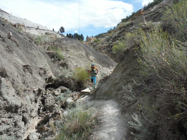 Karen Duquette in Cap Rock Trail at Makoshika State Park